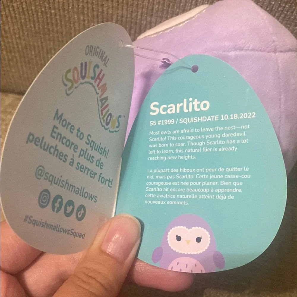 Purple Plush Owl Squishmallow